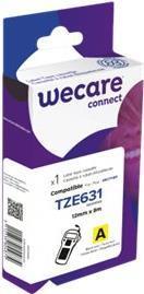 Actual product image Wecare Writing tape compatible with BROTHER TZE-631 black on yellow (1.20 cm, Black, Yellow)