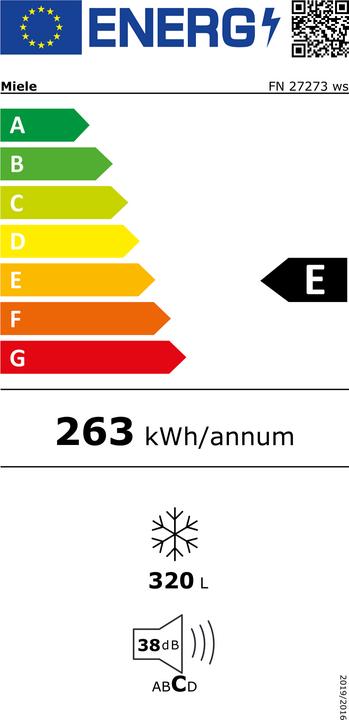 Etichetta energetica Miele Fn 27273 Ws (Struttura autonoma, 320 l)