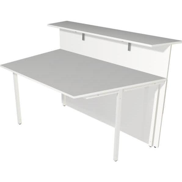 Kerkmann, Schreibtisch, Anbautheke weiss, nussbaum 140,0 x 92,0 x 108,0 cm