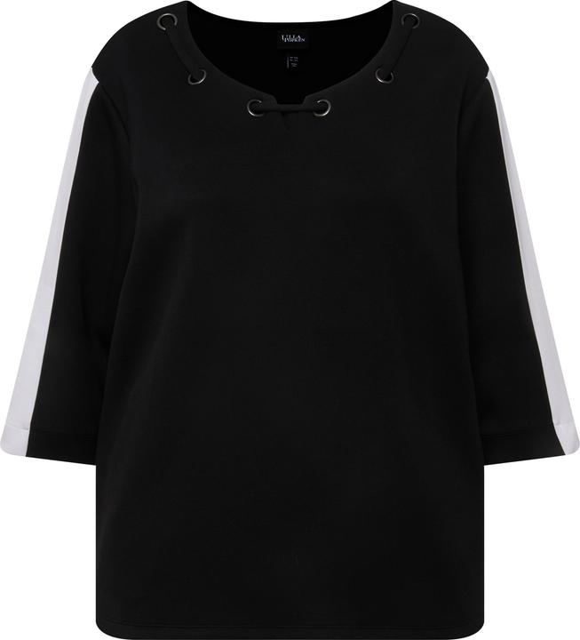 Produktbild Ulla Popken Sweatshirt, Ösen, Rundhals, 3/4-Arm, extraweich (50, 52)