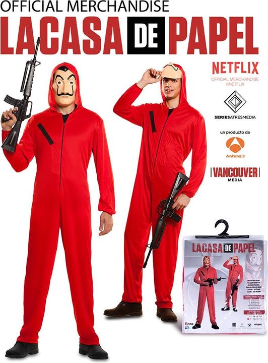 Festartikel Müller Haus Des Geldes Overall Mit Dali Maske (S)