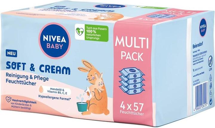 NIVEA Salviette umidificate Soft & Cream Quattro