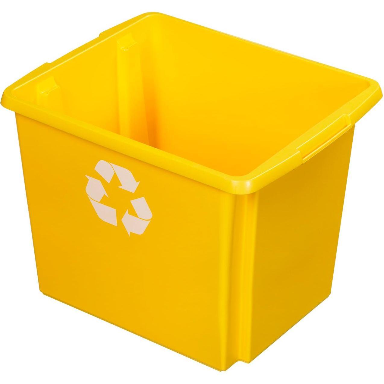 4x Sunware Recycle-Box Nesta, versch. Ausführungen, Abfalleimer, Gelb