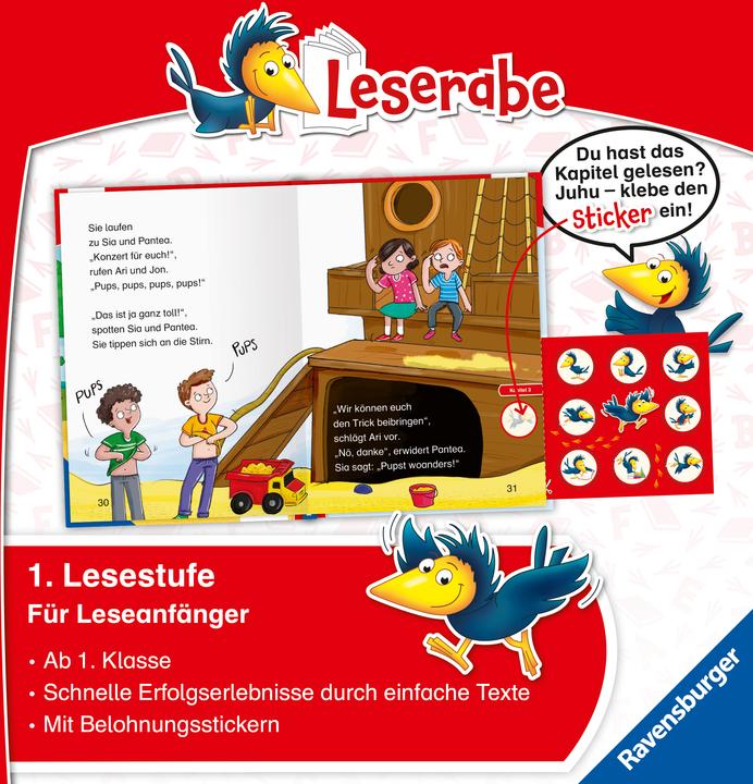 Image du produit Ravensburger Leserabe - 1. Lesestufe: Pups-Alarm! (Allemand, Tessa Rath, Martin Klein, 2025)