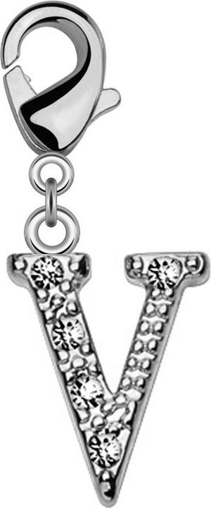 Immagine prodotto Star Piercing Ciondolo con lettera V in cristallo (Ottone)