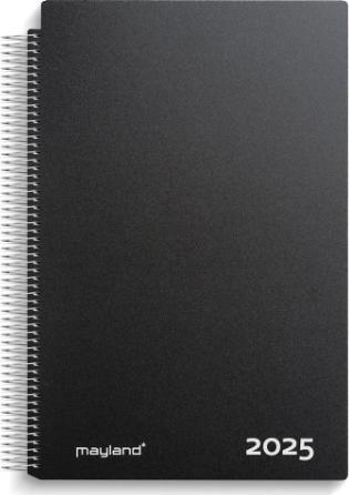 Mayland-Burde Calendario Aftale A4 sort 2025 21x29,7cm 1dag/lato 25 2200 00 (A4)
