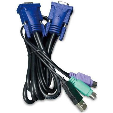 Planet 3.0M USB KVM Cable w built-in, KVM-Switch Kabel