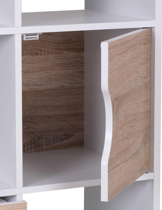 Actual product image FineBuy Bookcase wood veneered white (60 x 29 x 120 cm)