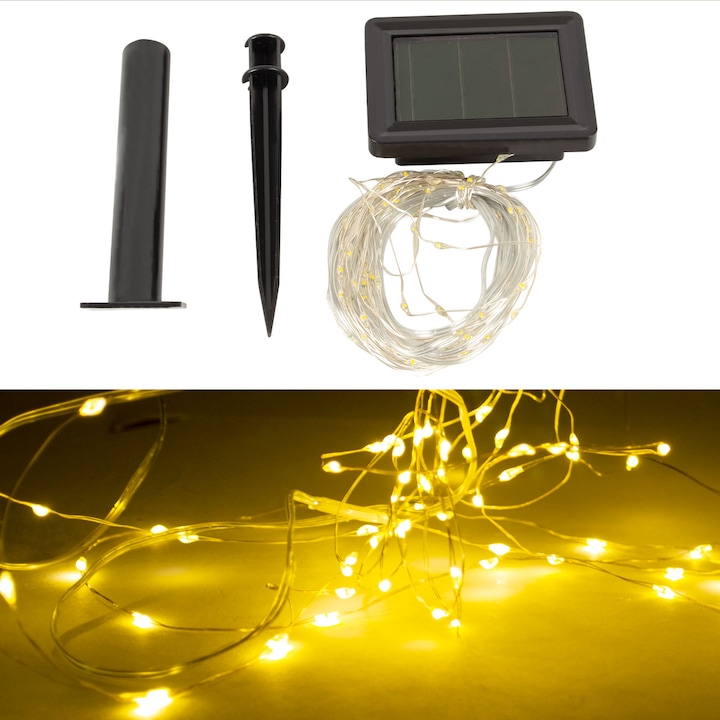 Produktbild H & S Collection Solar Lichterdraht, 100 LED, IP44 (2 m)