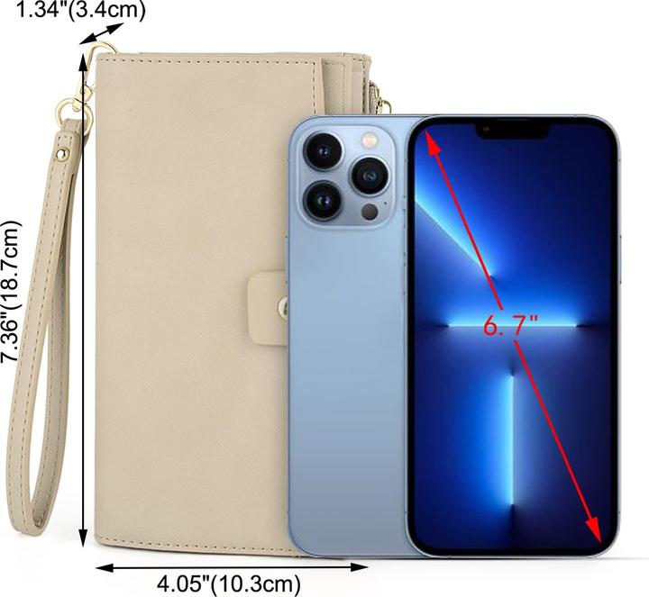 Produktbild Only-Bags.Store Brieftasche RFID-Blockierung Grosse Kapazität Vegan Leder Clutch Wallet 21 Card Slots Holder