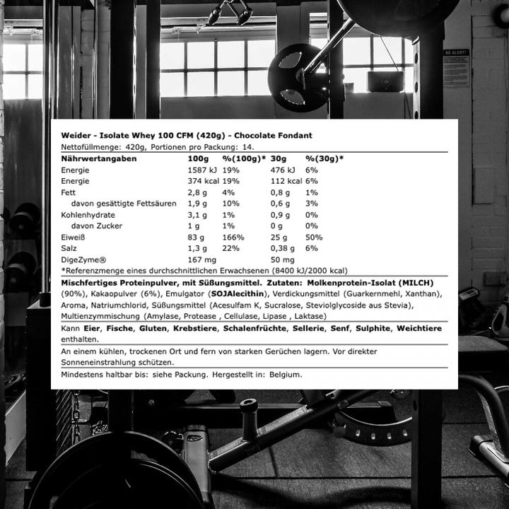 Produktbild Weider Isolate Whey 100 CFM (447 g, 1x)