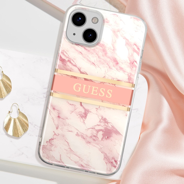 Produktbild Guess Hard Cover Marble Stripe with Strap (Apple iPhone 13 mini)
