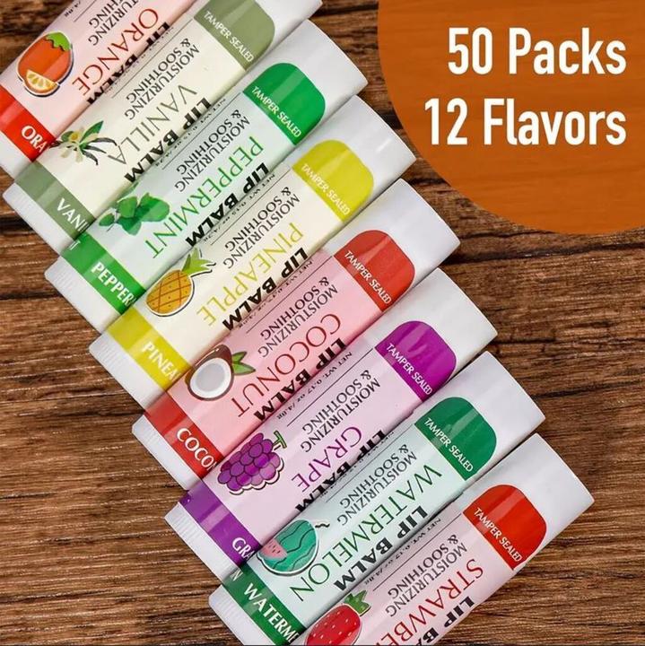 Immagine prodotto Champ 50 confezioni/scatola, set di balsami per labbra (Balsamo per le labbra)