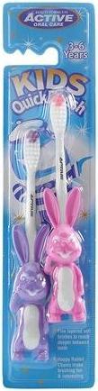 Actual product image Beauty Formulas Active Oral Care - Kids Quick Brush 3-6 Years Toothbrushes For Children Rabbit 2 Pcs. (2 x)