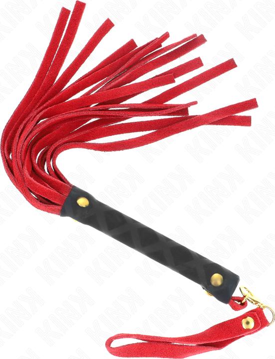 Actual product image Kink Red Suede Mini Whip 30 cm