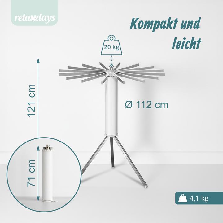 Produktbild Relaxdays Ausziehbarer Wäscheständer Oktopus