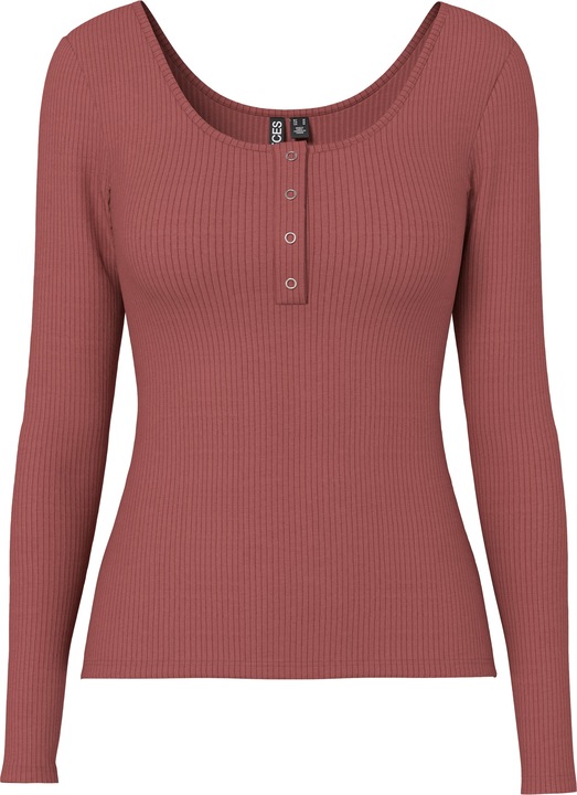 Actual product image Pieces Front buttoned ribbed top (M)