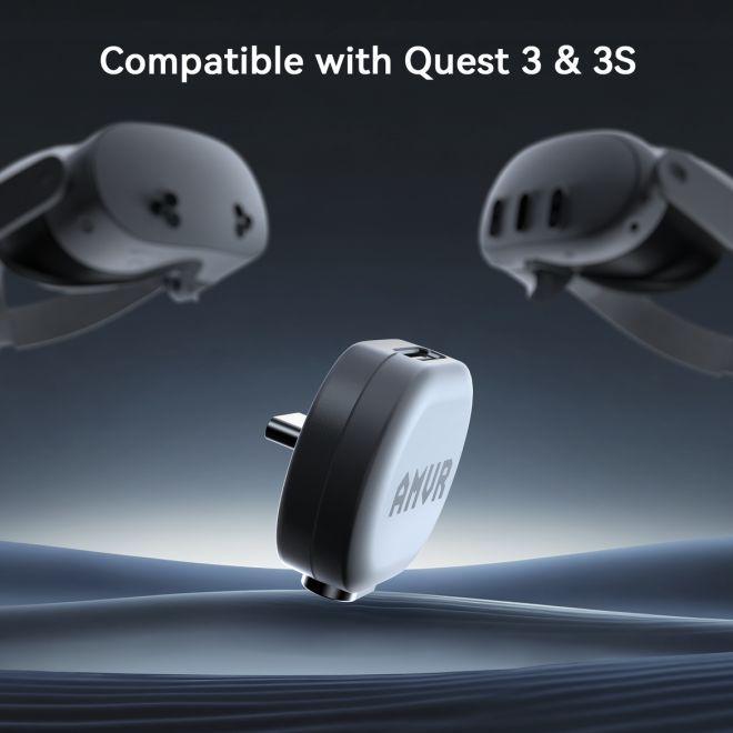 Produktbild AMVR Magnetisches USB-C Ladekabel fuer Meta Quest 3, 3S & Pro