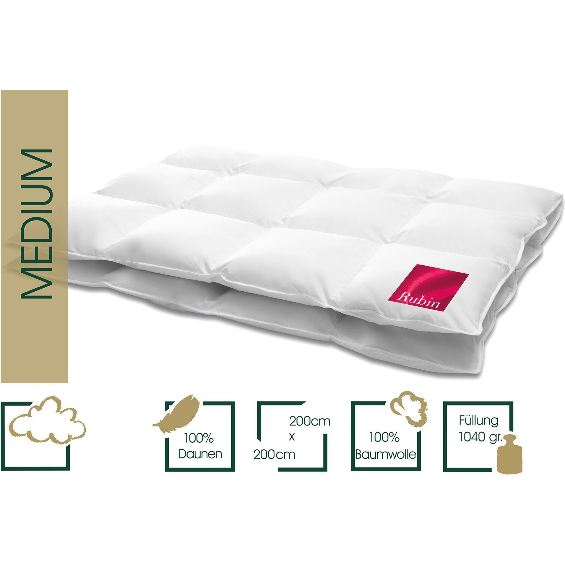 Thumbnail - Hanskruchen, Duvet, Rubin (1.04 g, 200 x 200 cm)