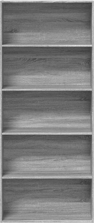 Produktbild vidaXL Bücherregal Bücherschrank Standregal Raumteiler Grau Sonoma Holzwerkstoff (80 x 30 x 189 cm)