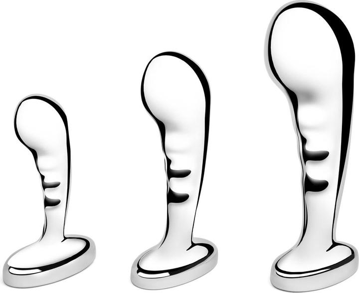 Produktbild Earthly Body b-Vibe Stainless Steel P-Spot Training Set: Anal Plugs for Progressive Stimulation