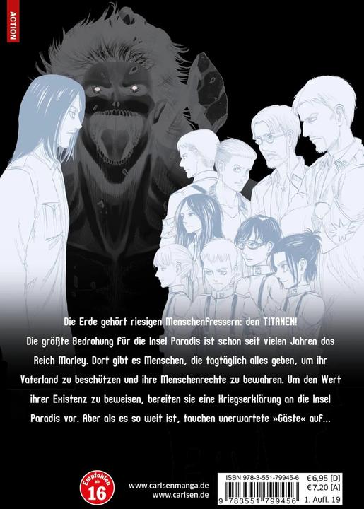 Produktbild Attack on Titan 25 (Deutsch, Hajime Isayama, 2019)