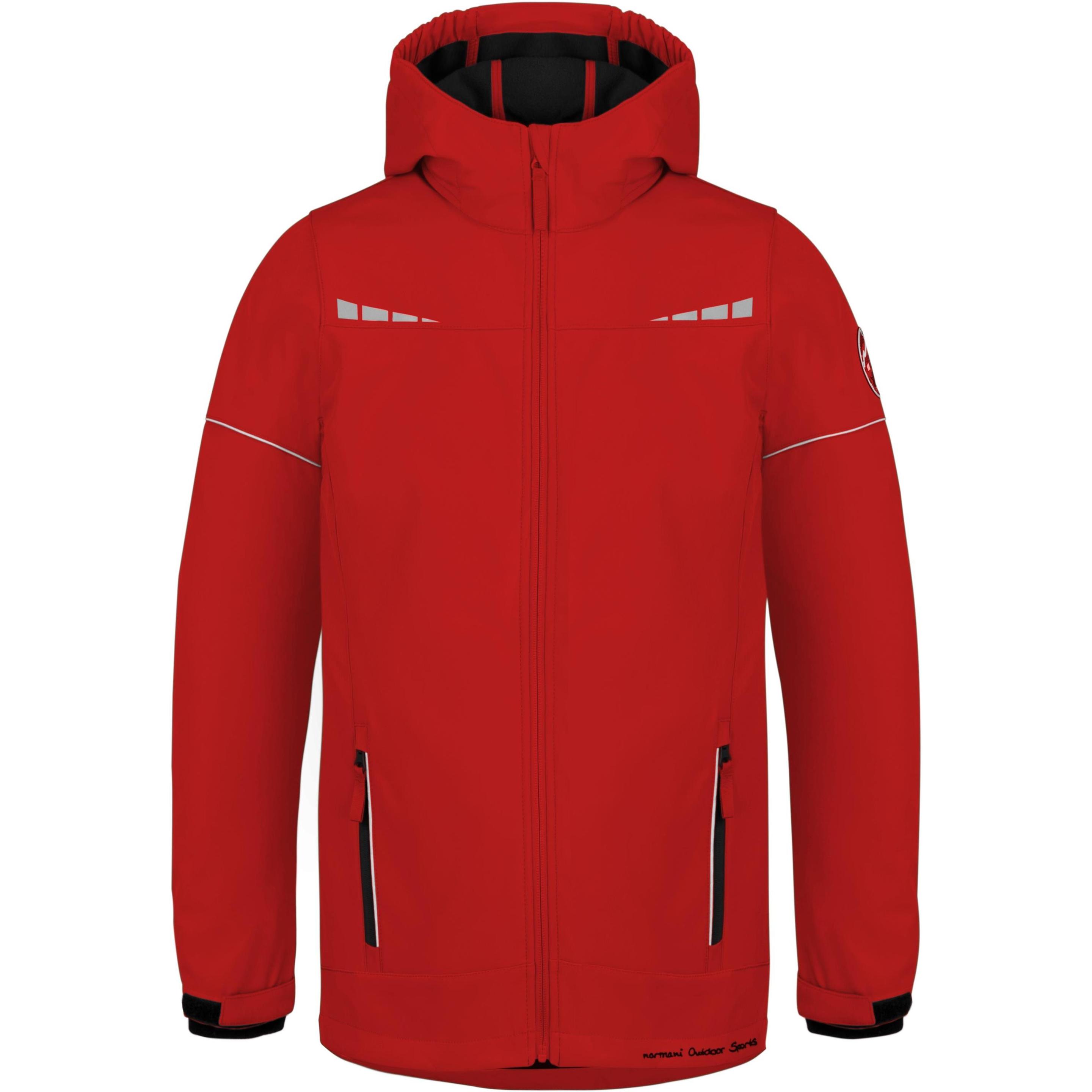 Normani, Unisex, Jacke, Kinder Softshelljacke Galway (170, 176), Rot, 176, 170