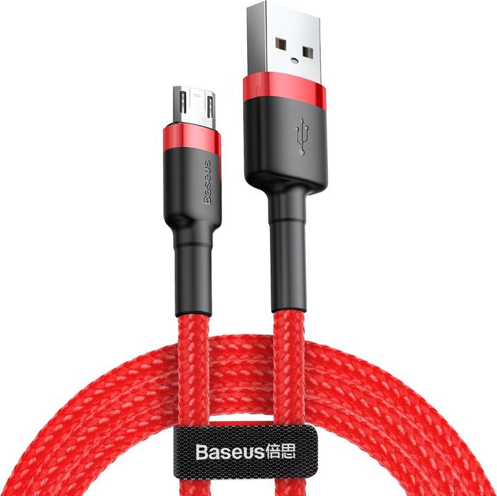 Immagine prodotto Baseus Cavo cafule USB per Micro 2.4A 1M Rosso+Rosso (1 m, USB 2.0)