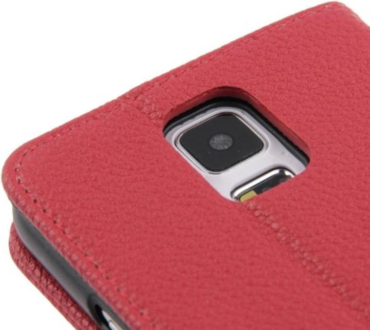 Produktbild König Design Schutzhülle Handytasche (Flip Quer) für Handy Samsung Galaxy S5 / S5 Neo Rot (Samsung Galaxy S5, Samsung Galaxy S5 Neo)