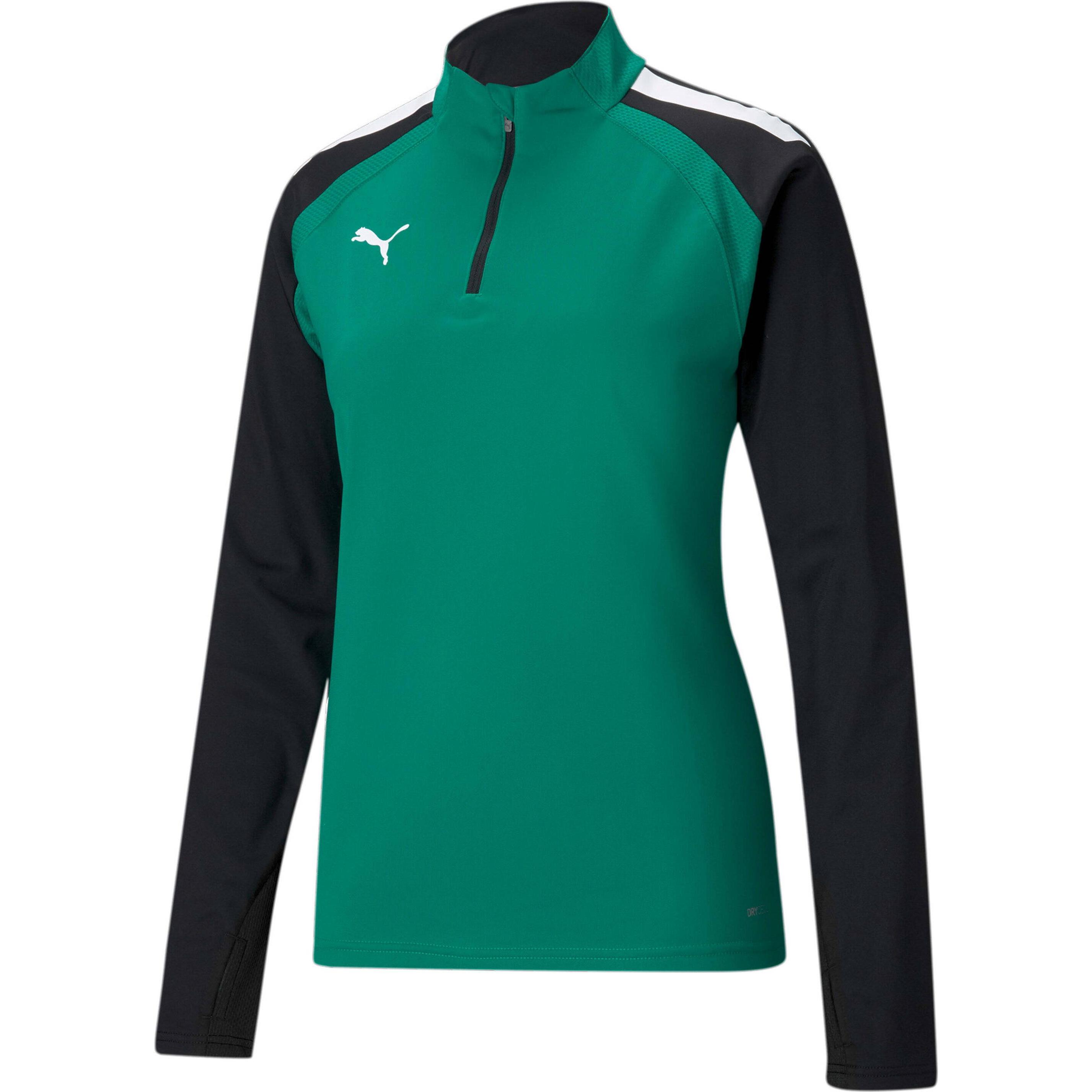 Puma, Damen, Sportshirt, teamLIGA 1/4 Zip Top W (XL), Grün, XL