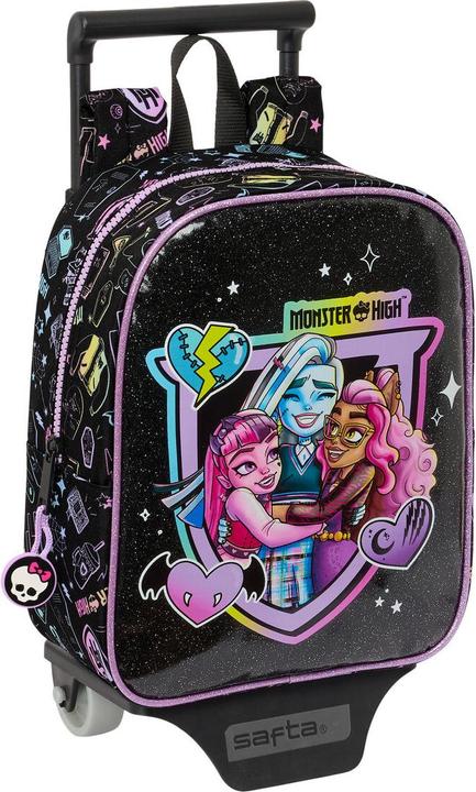 Image du produit Monster High Sac à dos scolaire à roulettes Noir 22 x 27 x 10 cm