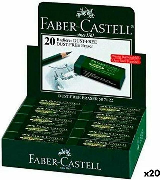 Faber-Castell Gomma senza polvere verde (20 pezzi)