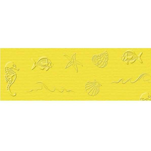 Ursus, Bastelpapier, Prägekarton Elegance 220g/qm 23x32cm VE=5 Blatt Maritim sonnengelb (220 g/m², 5 x)