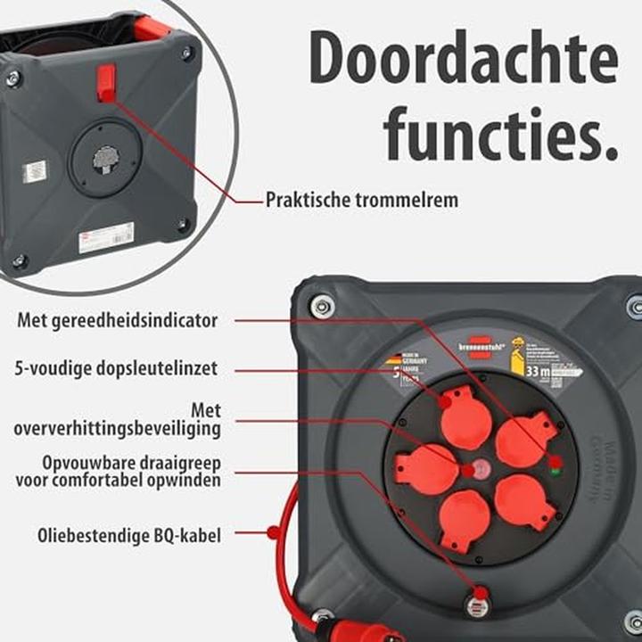 Produktbild Brennenstuhl Professional Kabeltrommel mit Rundum-Überrollschutz (33 m, 3.50 mm²)