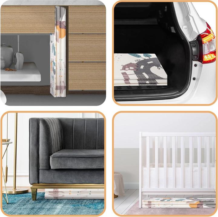 Image du produit Nukido Tapis d'éveil double face (200 x 180 x 1 cm)