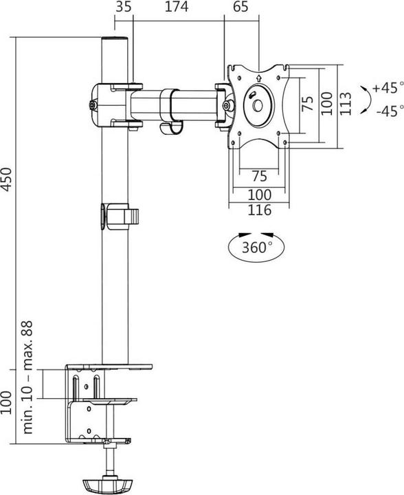 Image du produit LogiLink Support (Tables, 27", 8 kg)