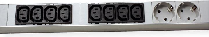 Actual product image Bachmann IT PDU ALU 1HE 16x C13 4x earthing contact CEE 16A blue