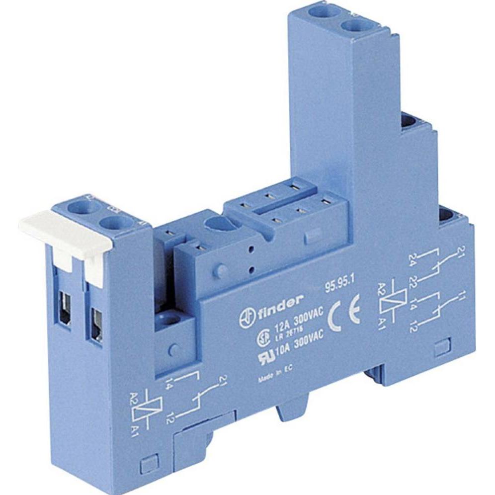 Finder, Accessori per la tecnologia di controllo, Presa a relè 1 pz. 95.95.3 Serie 40, Serie 44 40.52, 40.61, 44.62 (Presa per relè)