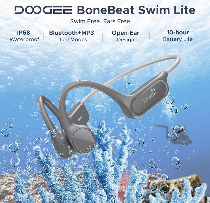 Produktbild Doogee Knochenschall-Sportkopfhörer (10 h, Kabellos)
