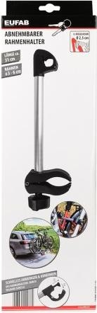 Immagine prodotto Eufab Abnehmbarer Rahmenhalter, lang, abschliessbar, ø 2.5 cm (Nero)