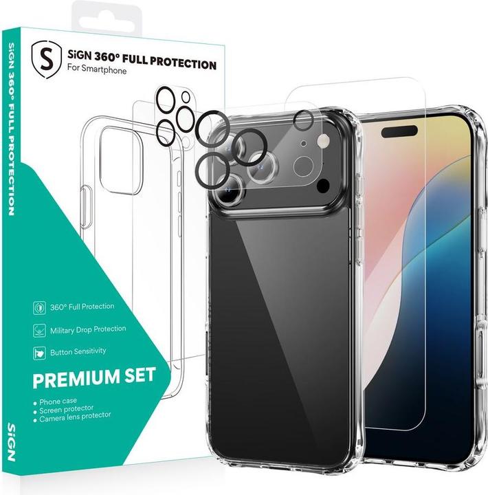 Produktbild SIGN 360 Complete Protection Package for iPhone 17 Pro Max (Apple iPhone 17 Pro Max)