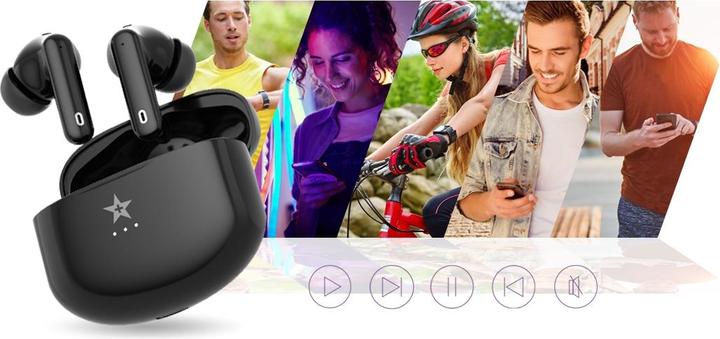 Produktbild Giewont RealSound PRO ANC ENC GWS800-1 kabellose Kopfhörer Schwarz (Digitale Geräuschunterdrückung, 5.50 h, Kabellos)