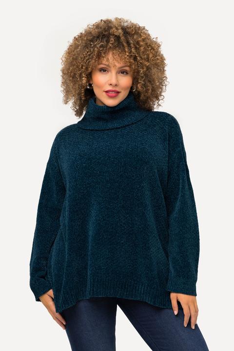 Produktbild Ulla Popken Chenille-Pullover, Oversized, Stehkragen, Langarm (60)