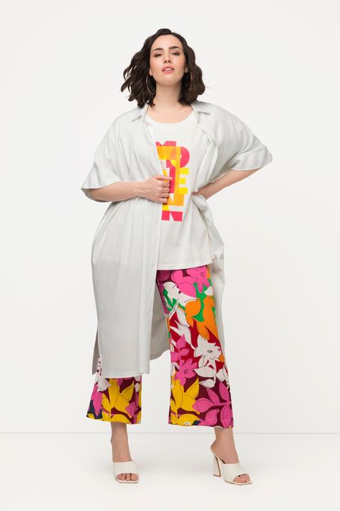 Produktbild Ulla Popken Midikleid, Leinenmix, Hemdkragen, Gürtel, Halbarm (42, 44)