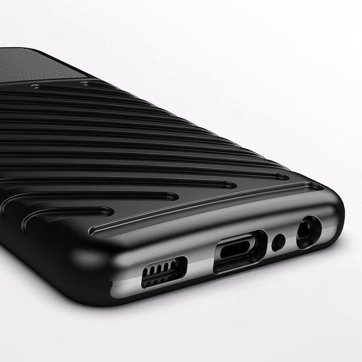 Produktbild Hurtel Thunder Case Flexibel Robuste Panzer Handyhülle TPU Schutzhülle für Samsung Galaxy A22 4G schwarz (Samsung Galaxy A22)