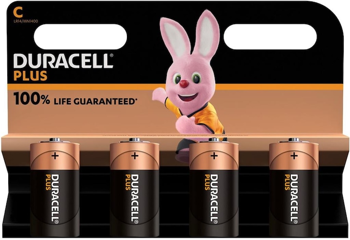 Produktbild Duracell Plus (4 Stk., C, 7750 mAh)