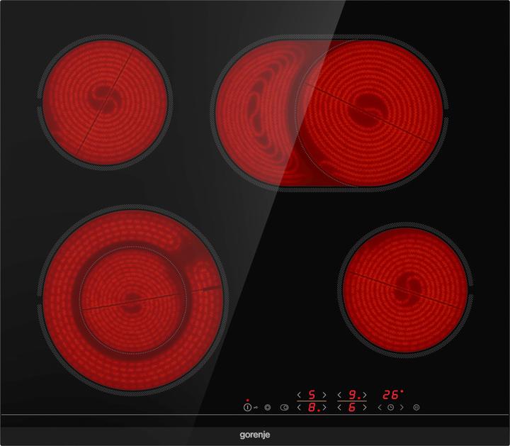 Produktbild Gorenje ECT643BCSC Integriert Keramik 4 Zone(n) (60 cm, Glaskeramik Kochfeld)