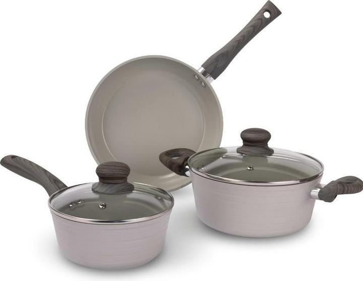 Actual product image Lamart Stripe LT1284 – 5-Piece Cookware Set, Grey (Pan set + pot set)
