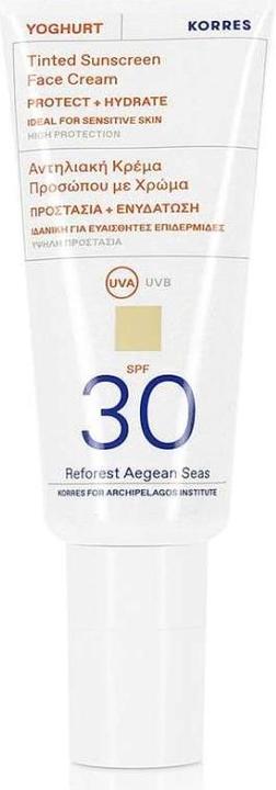 Actual product image Korres Yogurt Tinted Sun Cream Gel for Face SPF 30 (Sun cream face, SPF 30, 40 ml, 40 g)