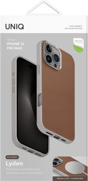 Actual product image Uniq Lyden DS iPhone 16 Pro Max 6.9" Magclick Charging case caramel/caramel-ivory (Apple iPhone 16 Pro Max)